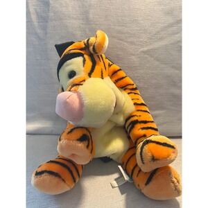 Disney Winnie the Pooh Tigger Plush Backpack Orange Black Striped Character Bag